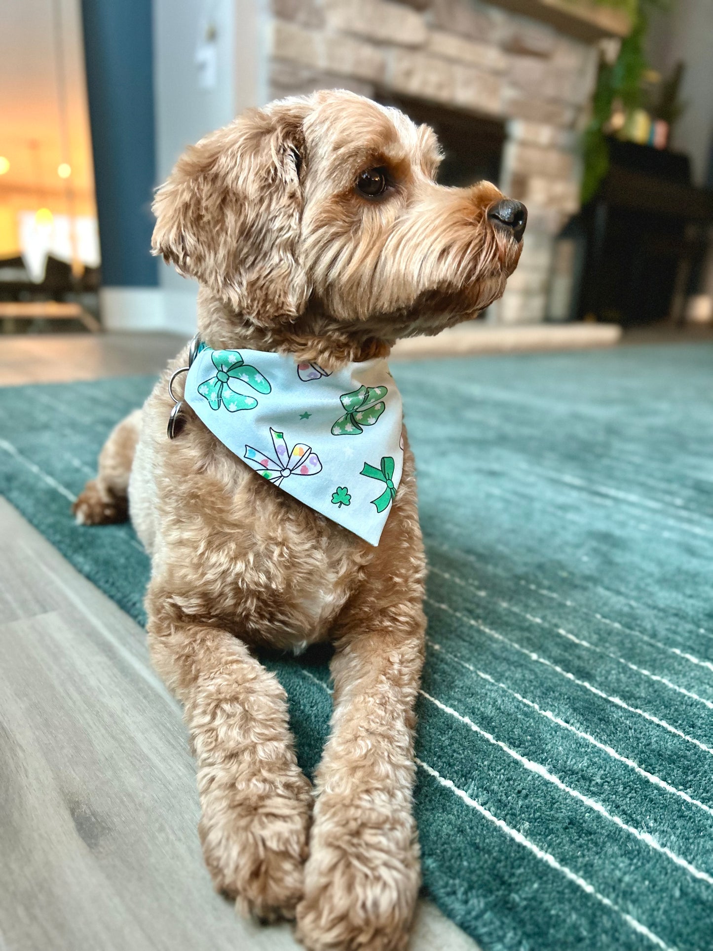St. Patricks Day Bows Dog Bandana