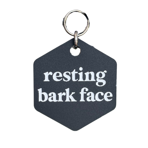 Resting Bark Face Pet Tag