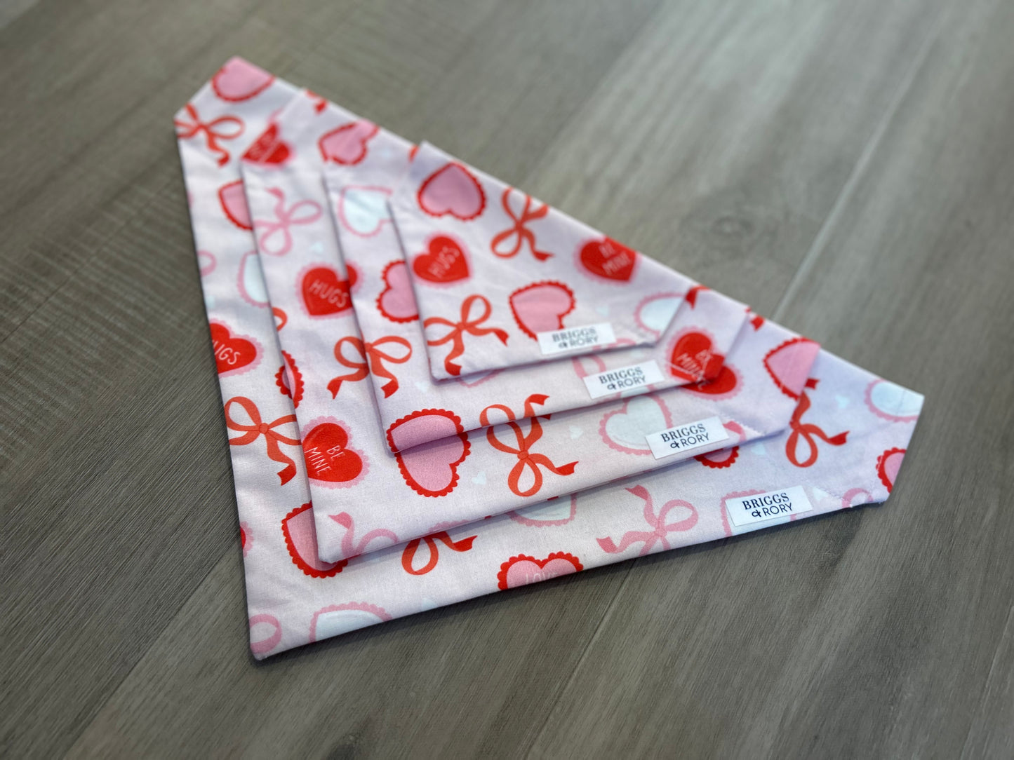 Valentines Day Bows Dog Bandana