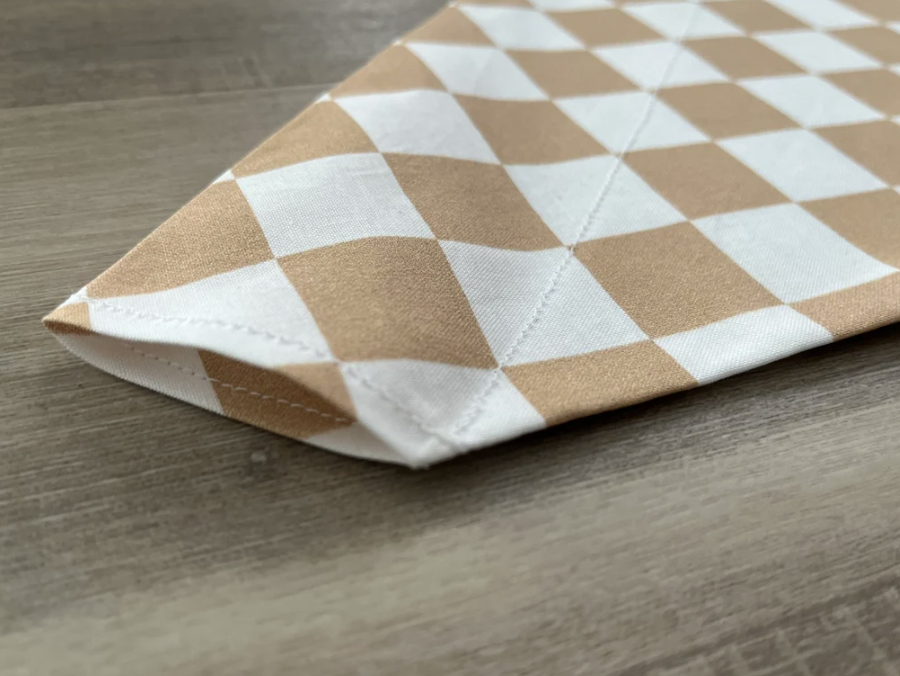 Checkered Over the Collar Dog Bandana