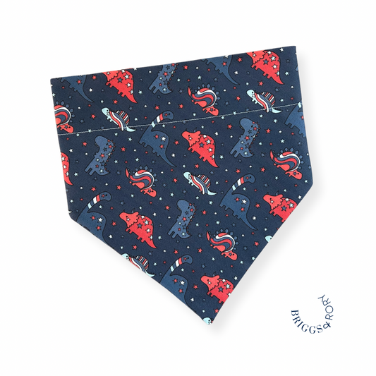 4th of July Dinosaur Dog Bandana