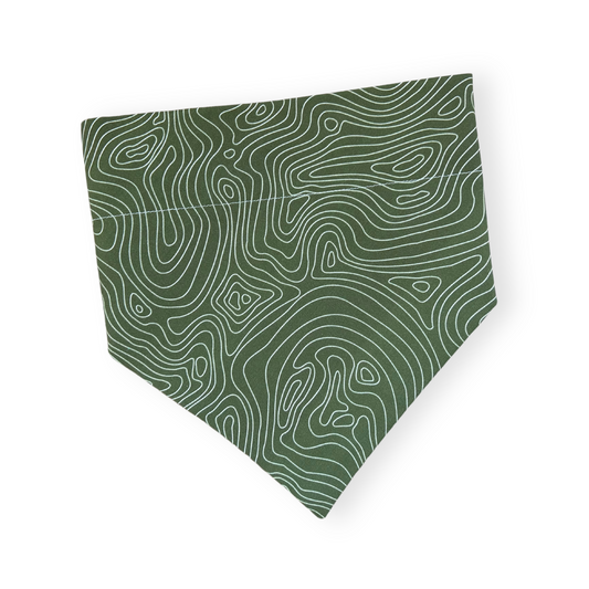 Topographic Map Dog Bandana