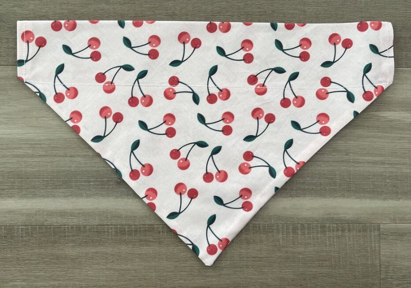 Cherry Over the Collar Dog Bandana