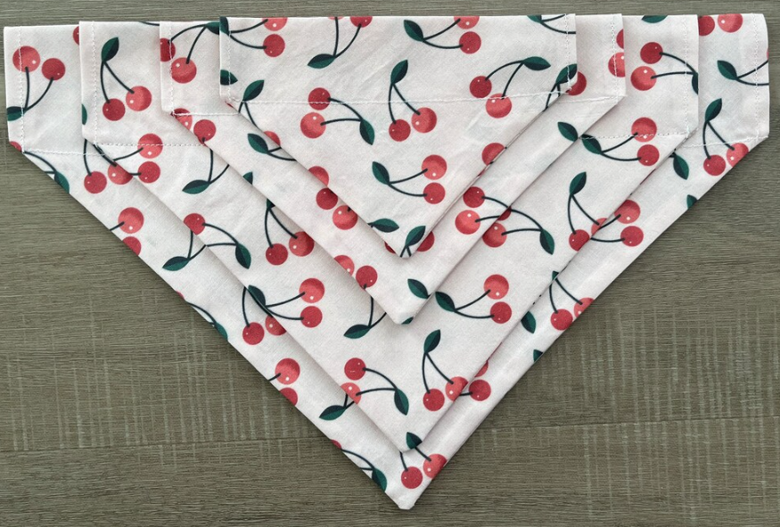 Cherry Over the Collar Dog Bandana