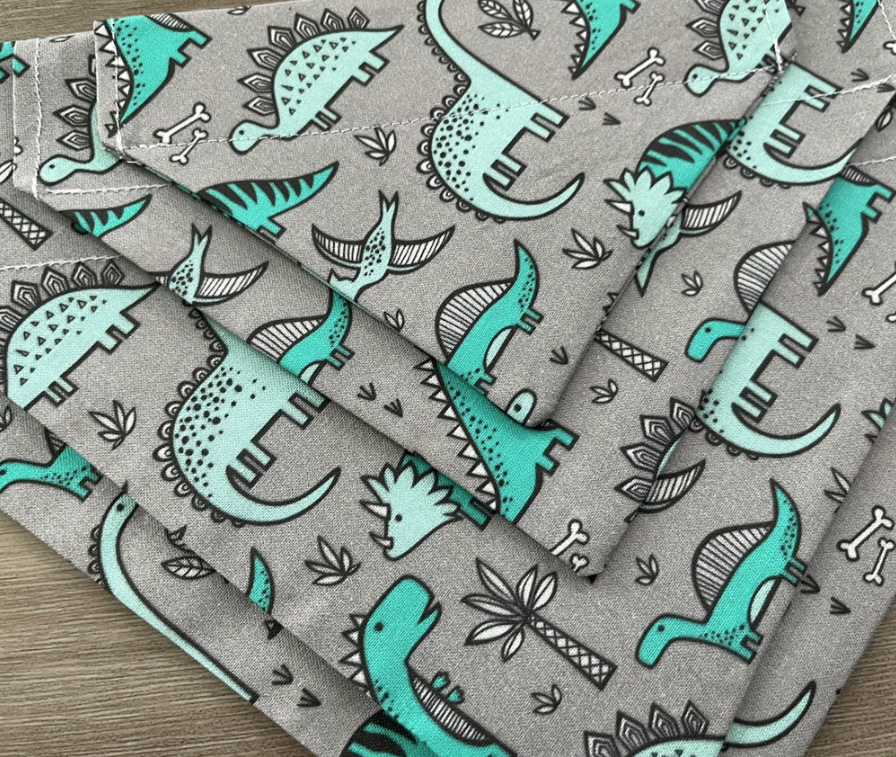 Dinosaur Over the Collar Dog Bandana
