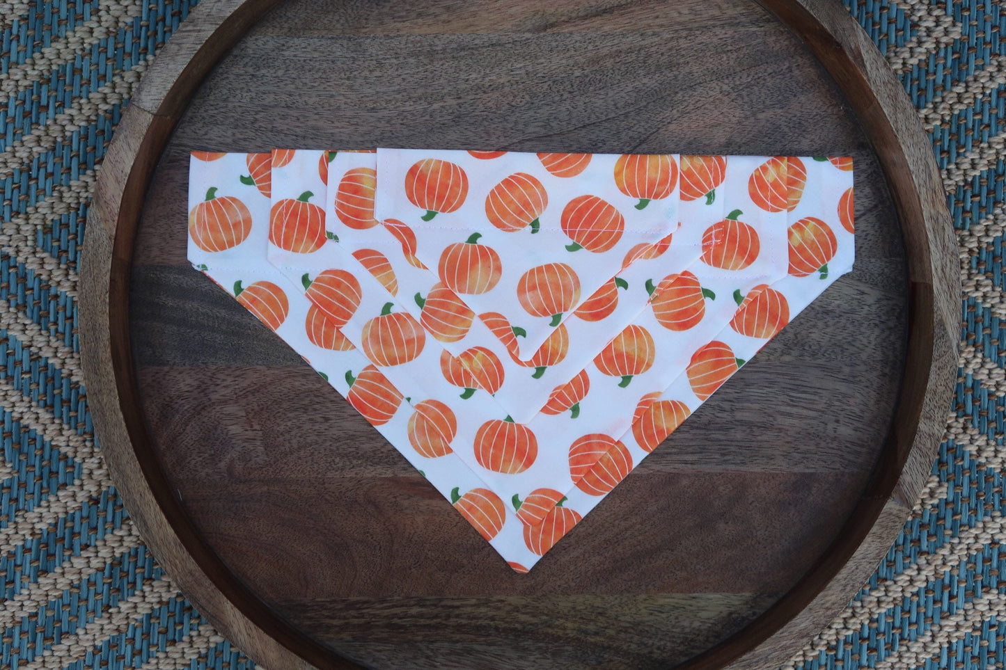 Watercolor Pumpkin Over the Collar Dog Bandana