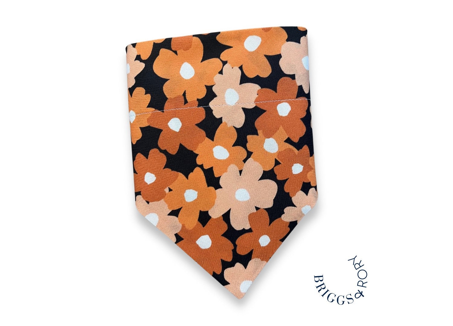 Orange Floral Dog Bandana