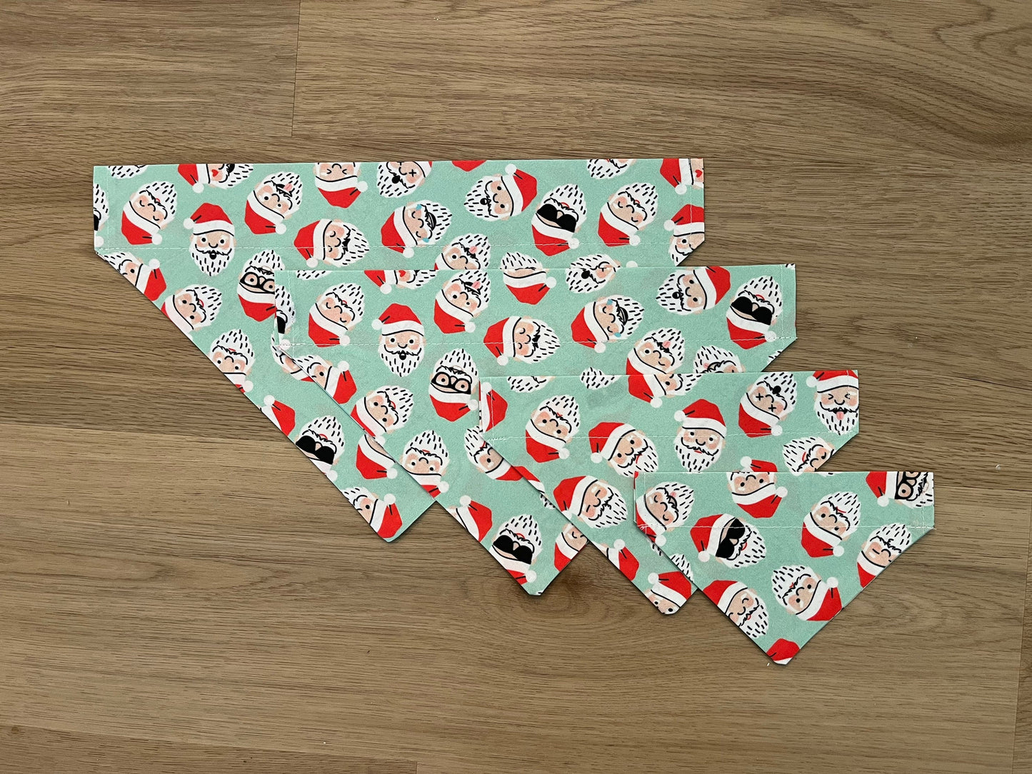Santa Emoji Over the Collar Dog Bandana